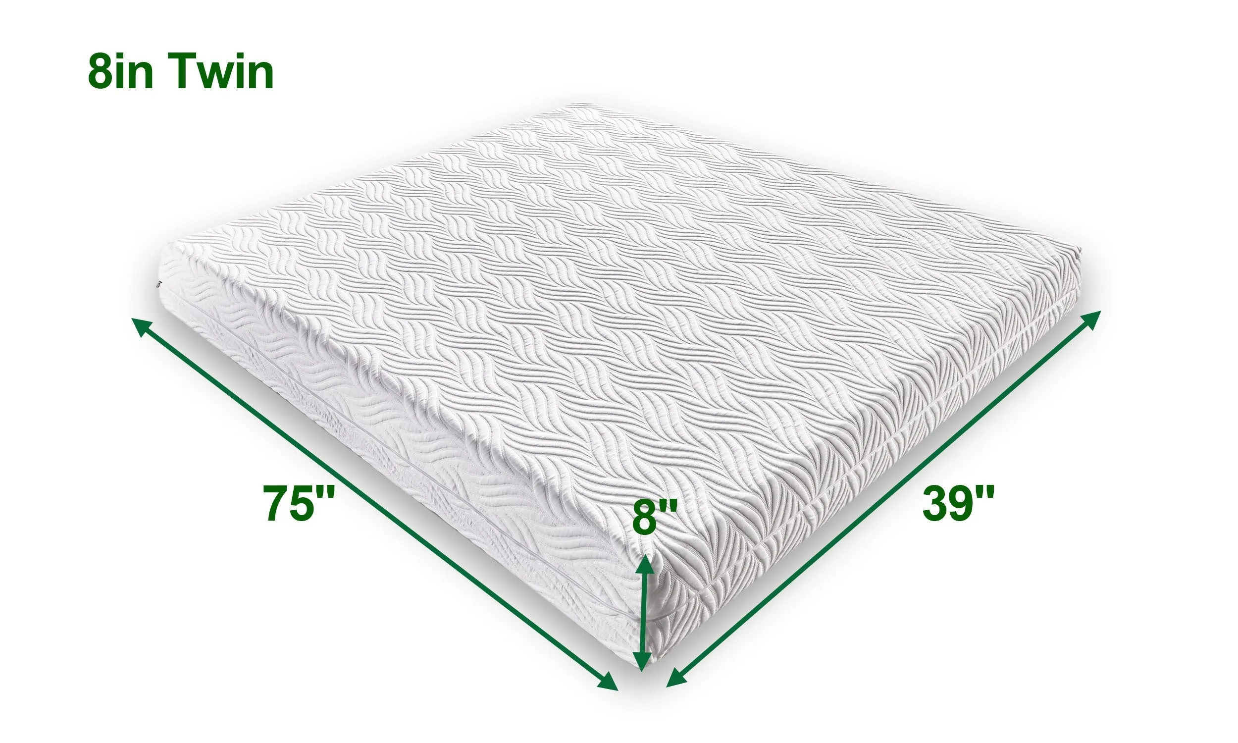 8 Inch Memory Foam Mattress,Twin Foam Mattress with CertiPUR-US Certified