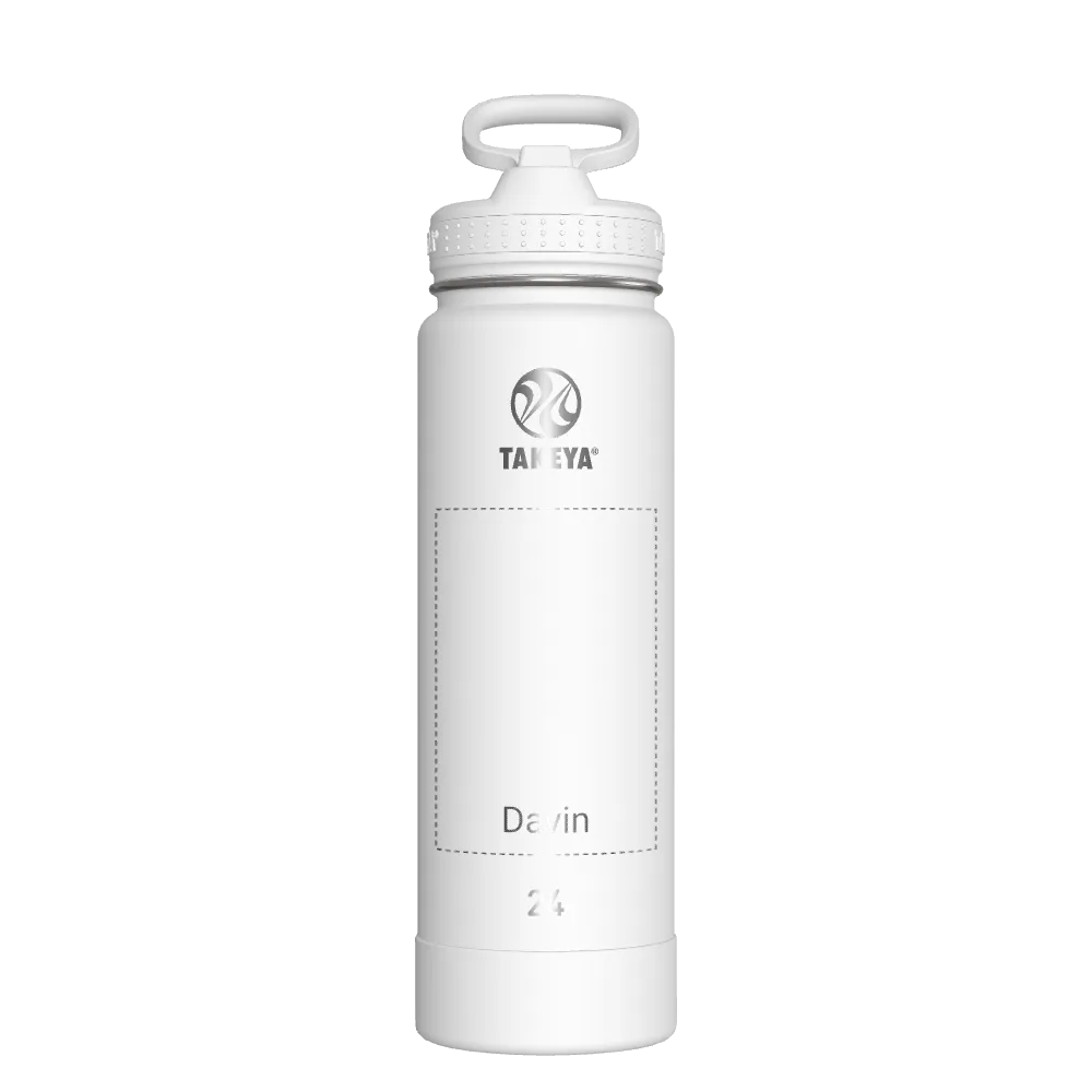 Actives Water Bottle With Straw Lid - customized