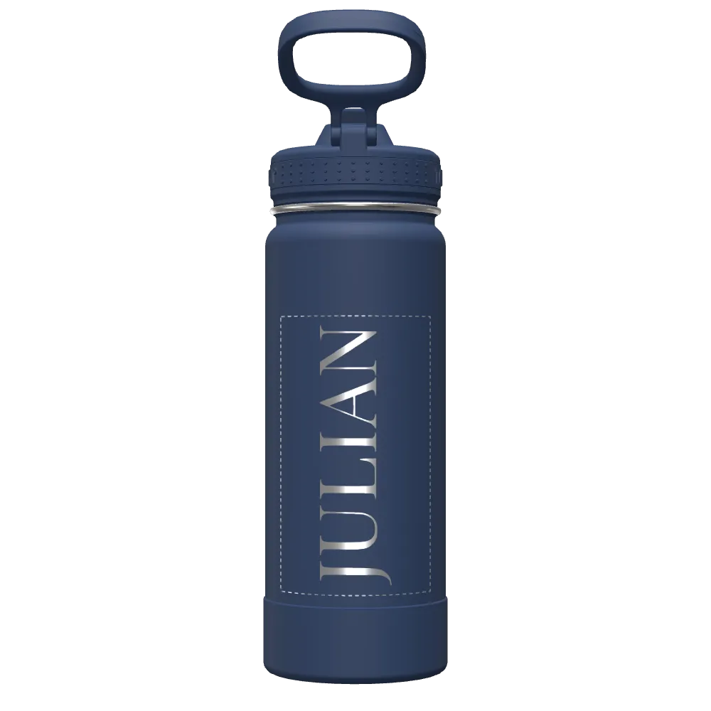 Actives Water Bottle With Straw Lid - customized