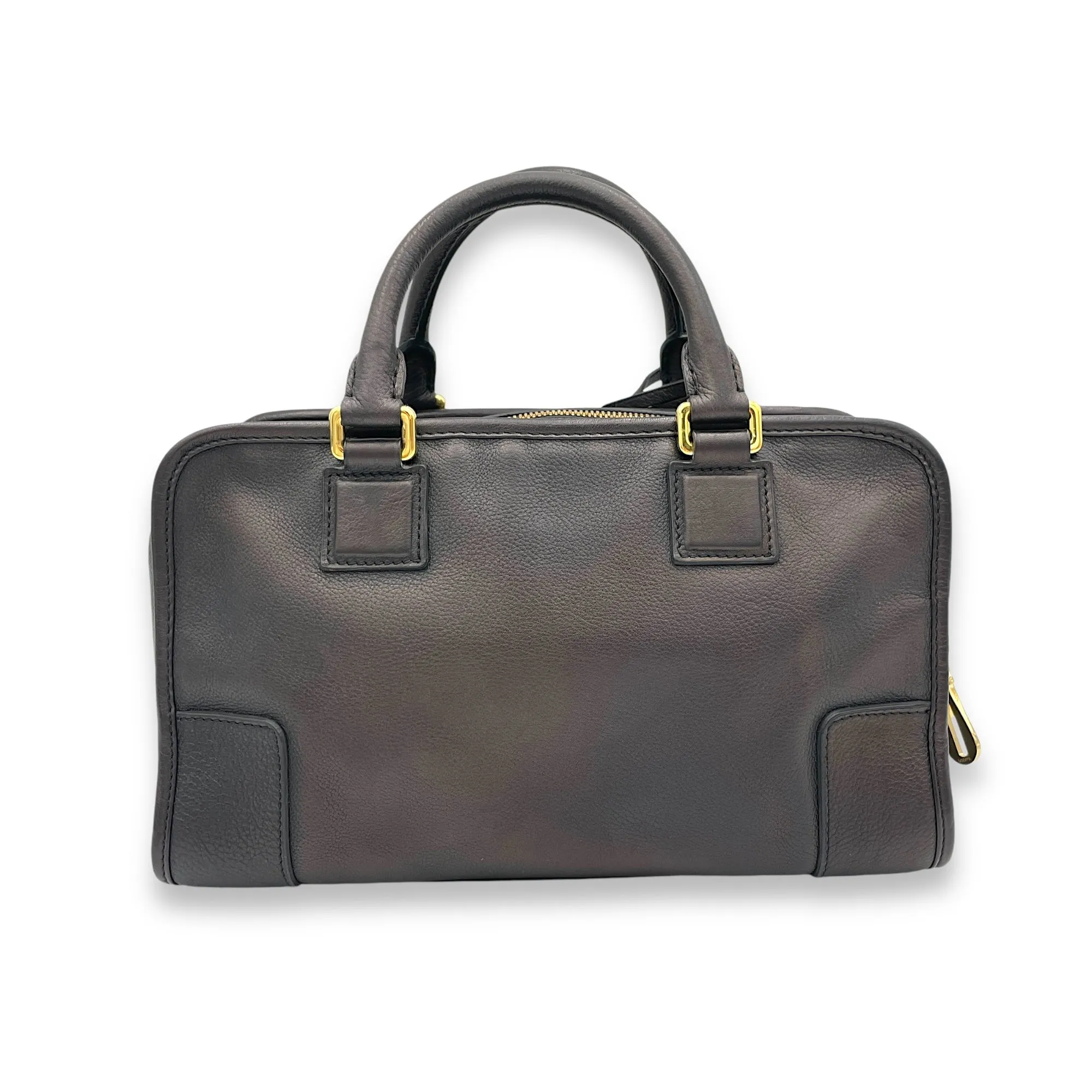 Amazona Top Handle Bag 28 Black in Calfskin, Gold hardware