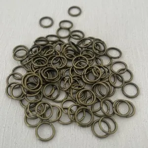 Antique Bronze Colour Metal Alloy Jump Ring Approximately 200 Pieces Various Sizes