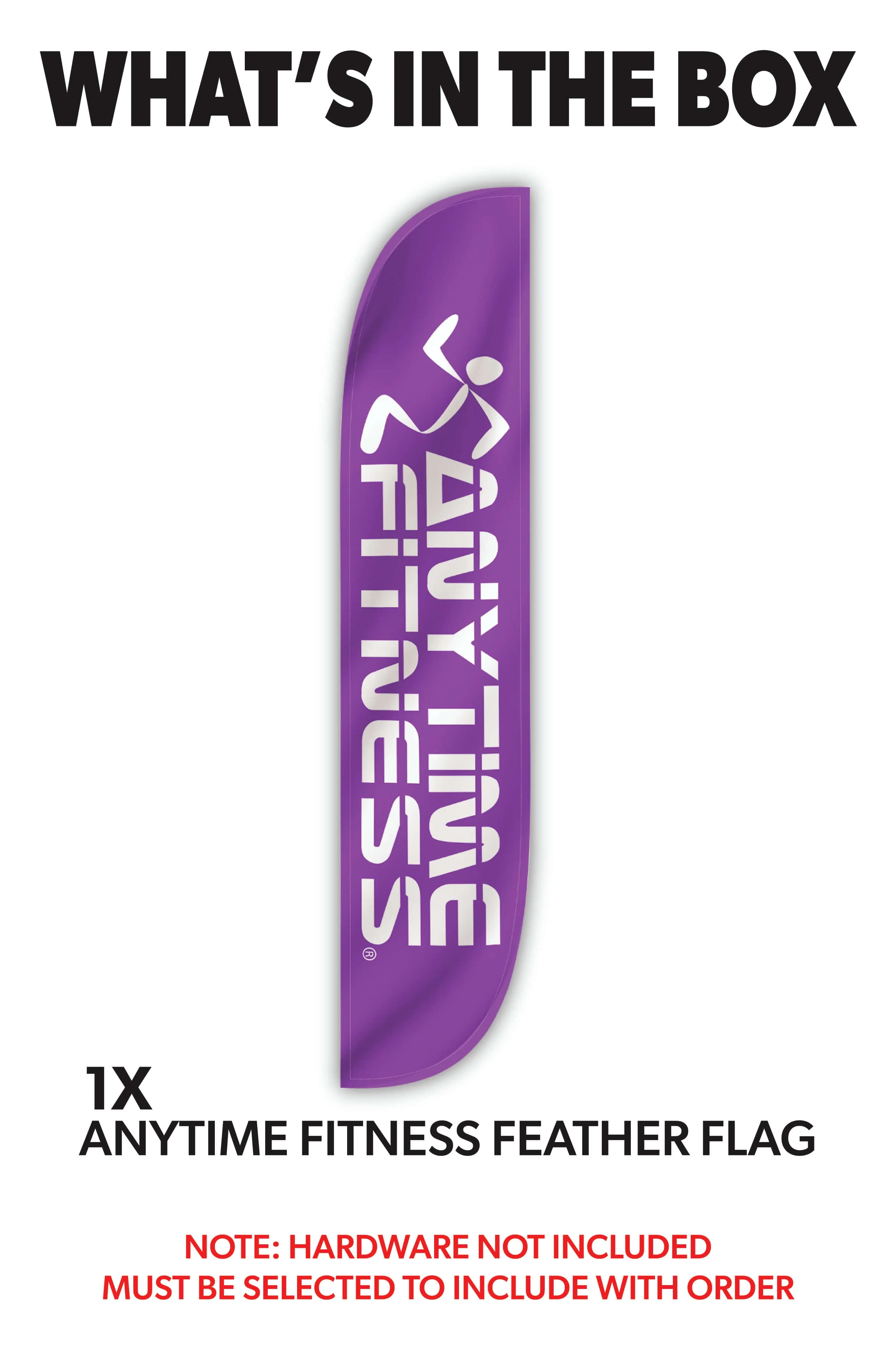 Anytime Fitness Feather Flag Purple