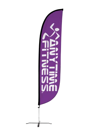 Anytime Fitness Feather Flag Purple