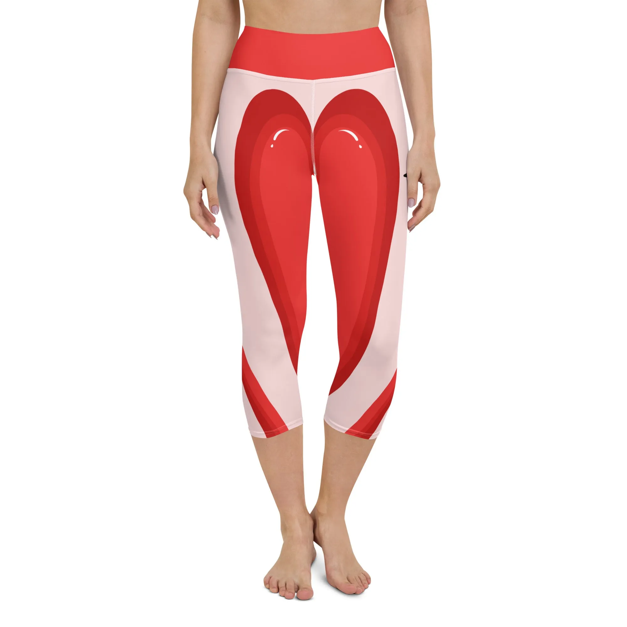 Arrow Heart Shaped Yoga Capris