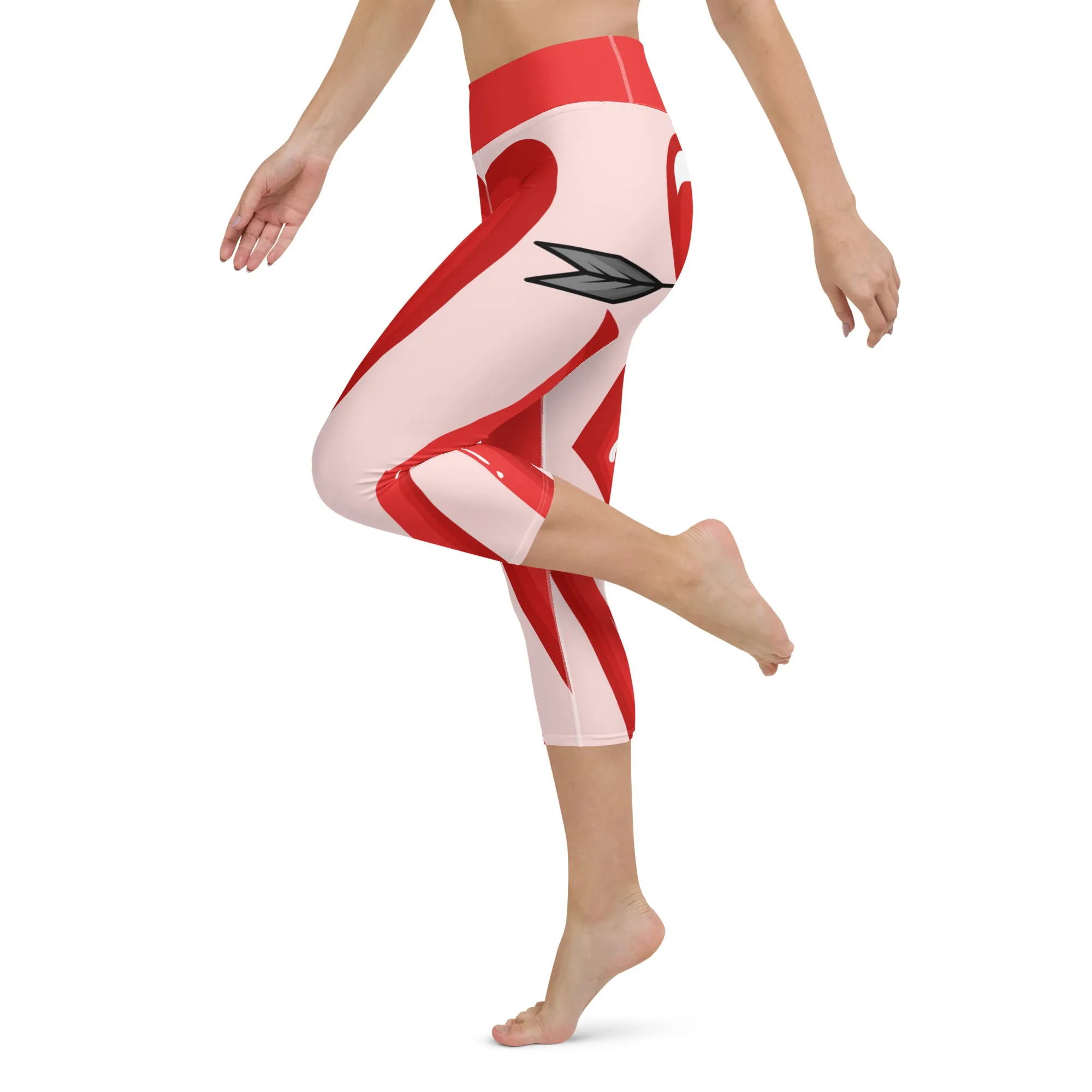 Arrow Heart Shaped Yoga Capris