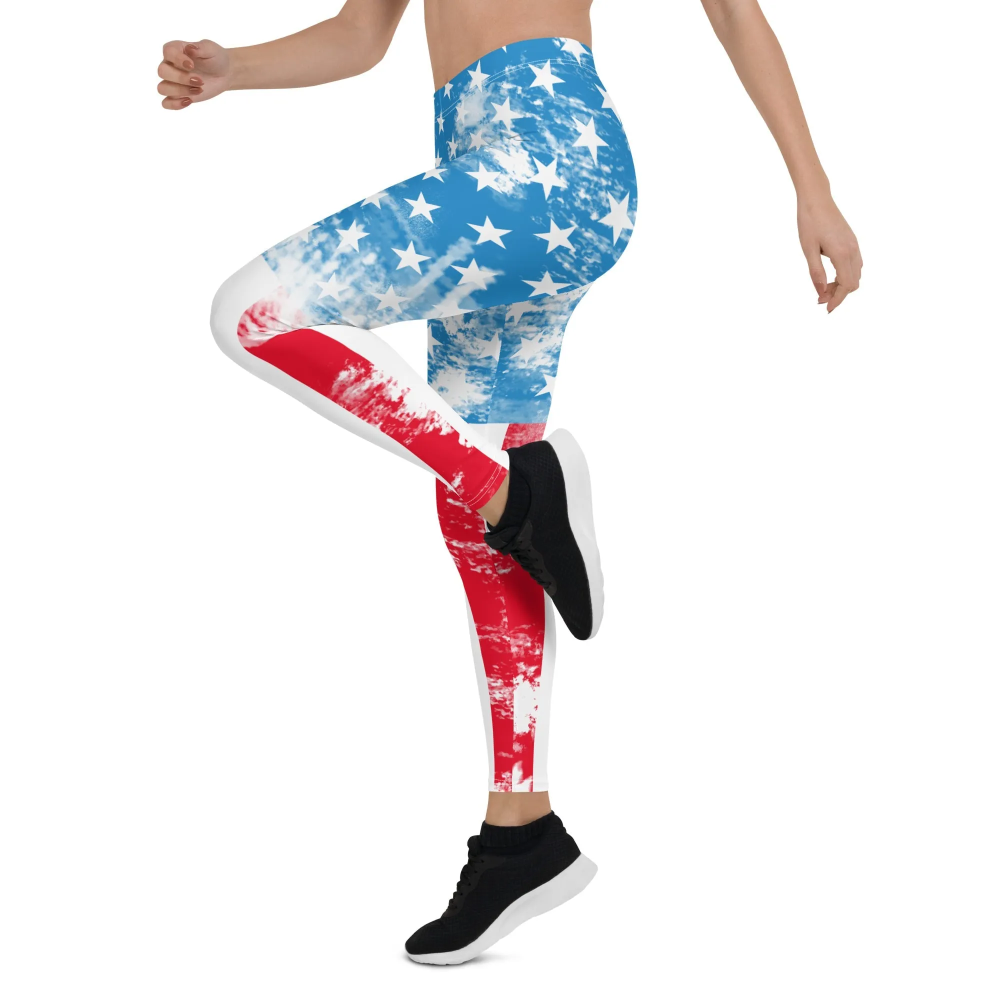 Artsy American Flag Leggings