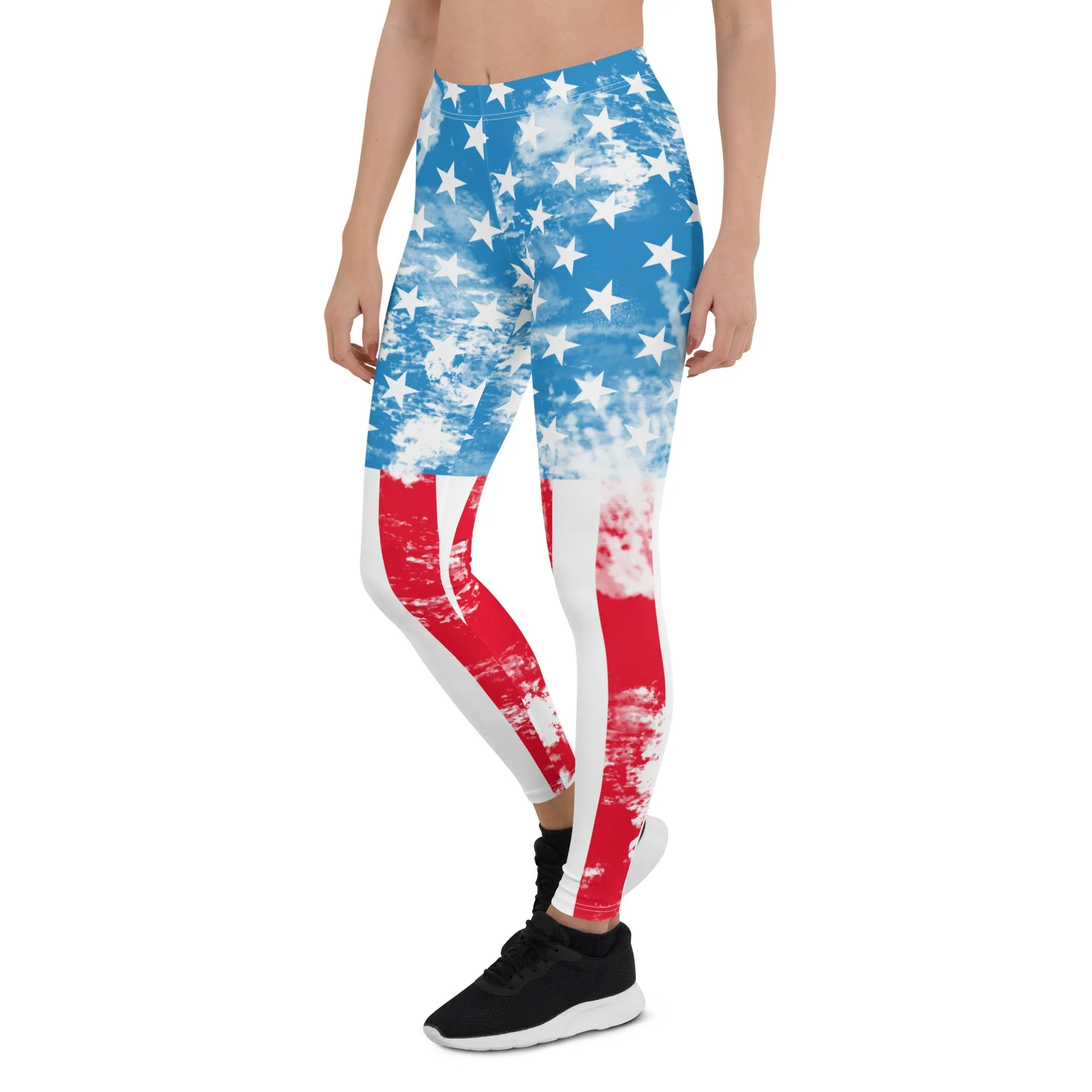 Artsy American Flag Leggings