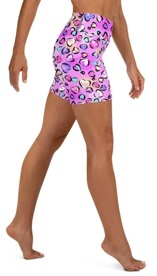 Artsy Heart Yoga Shorts