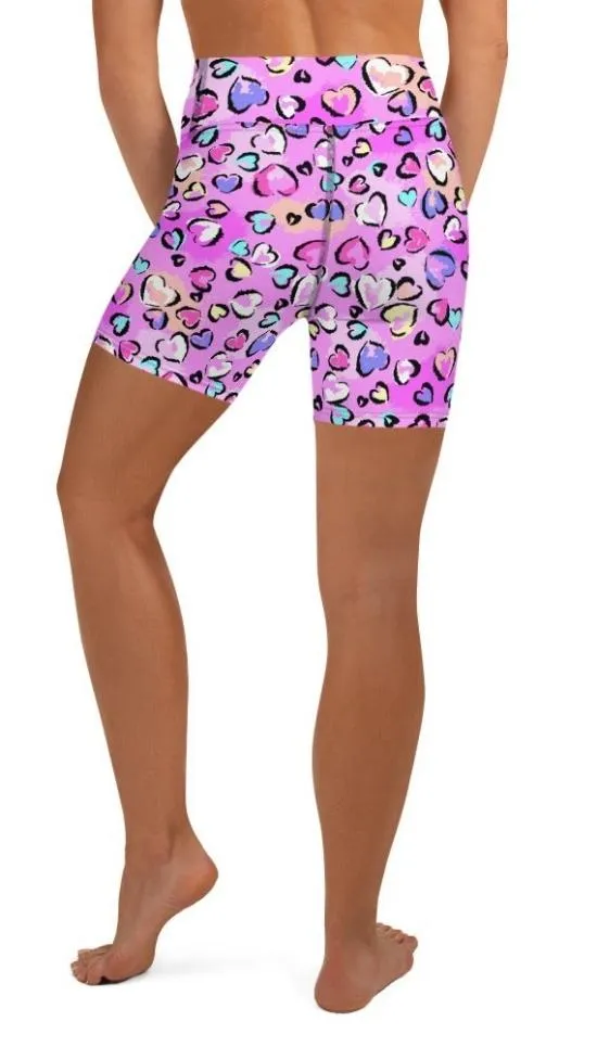 Artsy Heart Yoga Shorts