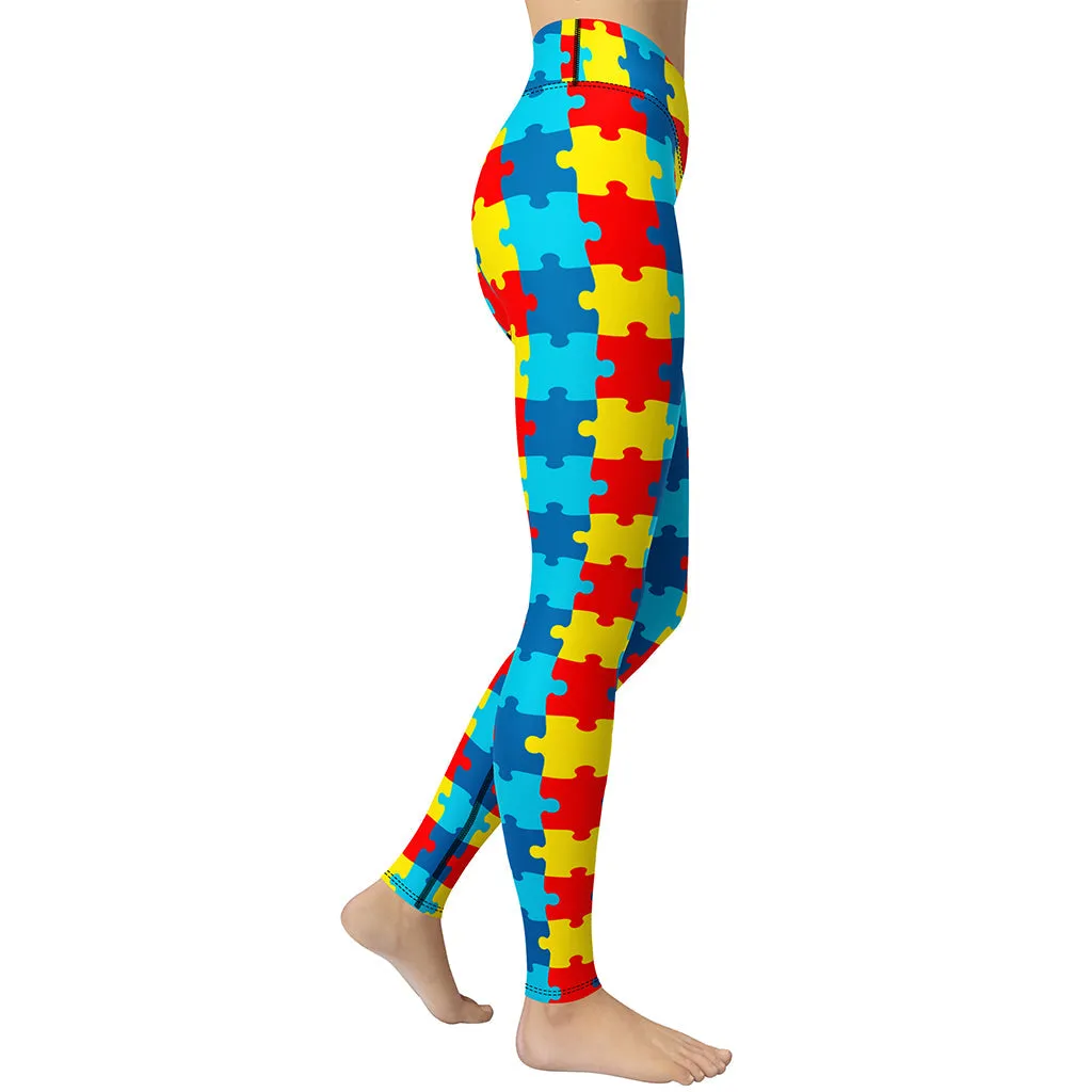 Autism Awareness Yoga Leggings