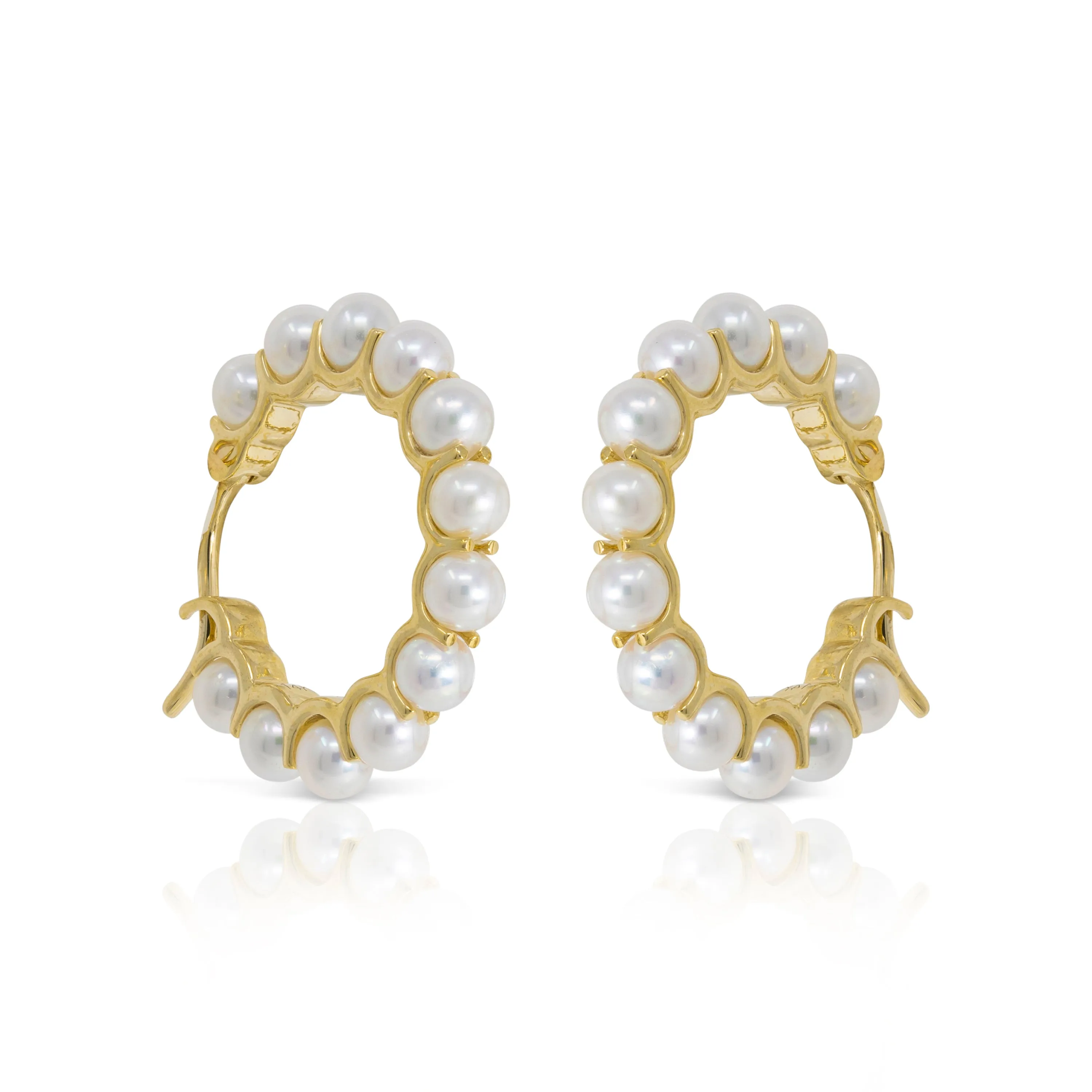 Baby Akoya Pearl Hoop Earrings