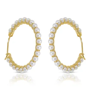 Baby Akoya Pearl Hoop Earrings