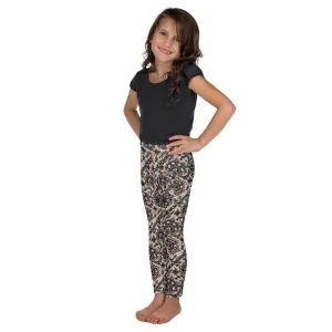 Black Faux Lace Kid's Leggings