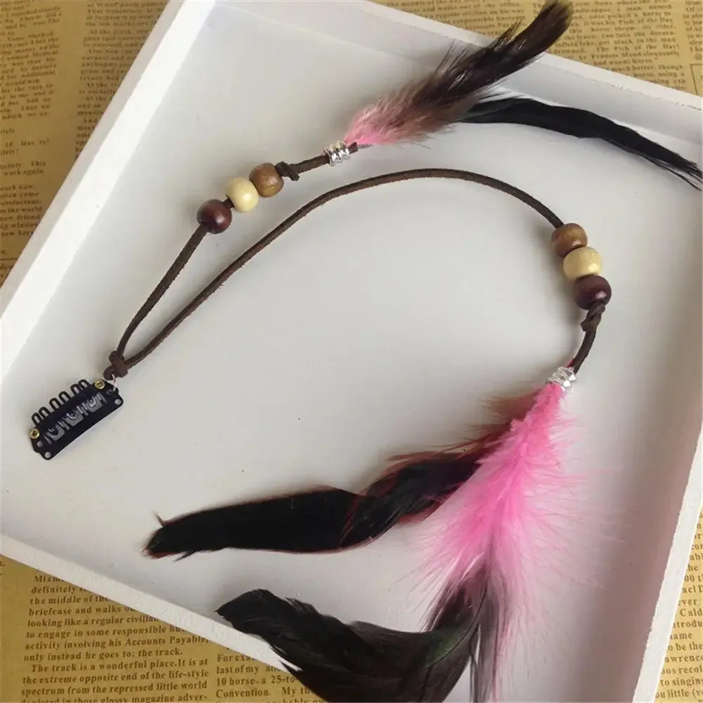 Boho Elegance Unleashed: Embrace Festival Vibes with our Bohemian Feather Hairband