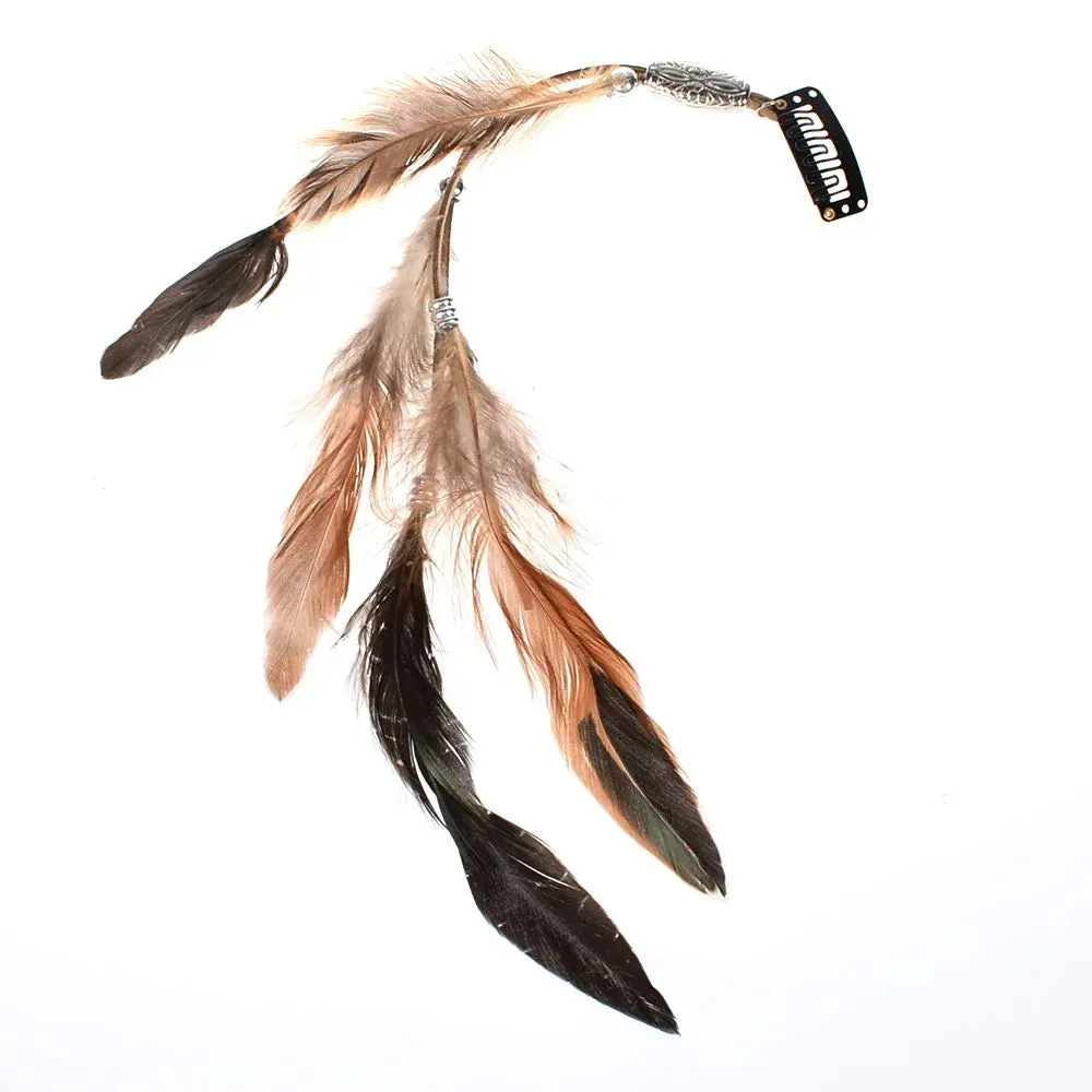 Boho Elegance Unleashed: Embrace Festival Vibes with our Bohemian Feather Hairband