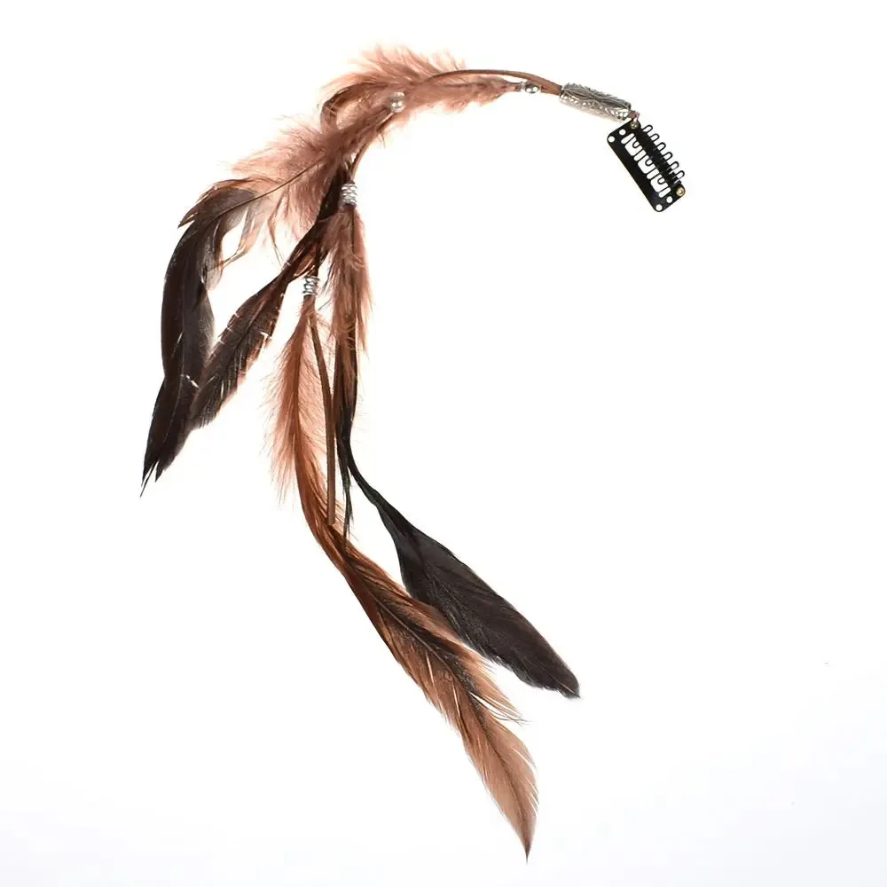 Boho Elegance Unleashed: Embrace Festival Vibes with our Bohemian Feather Hairband