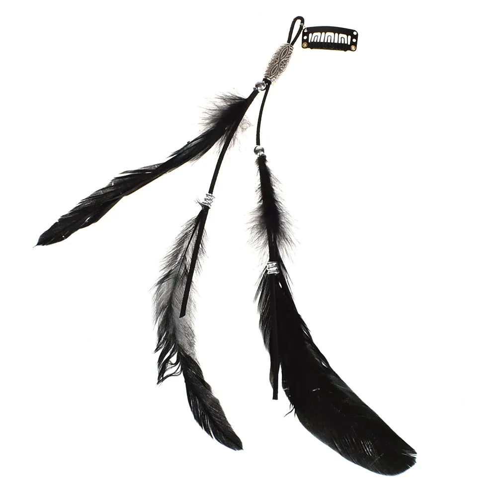 Boho Elegance Unleashed: Embrace Festival Vibes with our Bohemian Feather Hairband