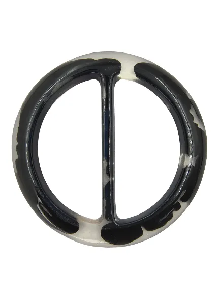 Circle Black Horn Abs Buckle