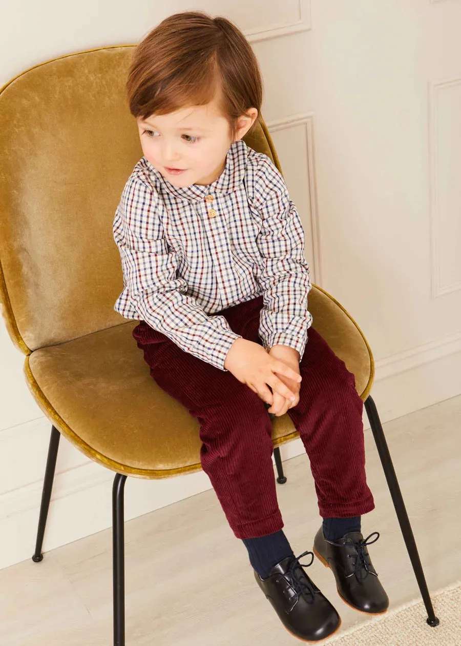 Corduroy Trousers in Burgundy (18mths-4yrs)