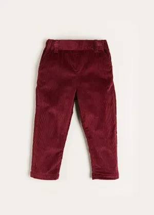 Corduroy Trousers in Burgundy (18mths-4yrs)