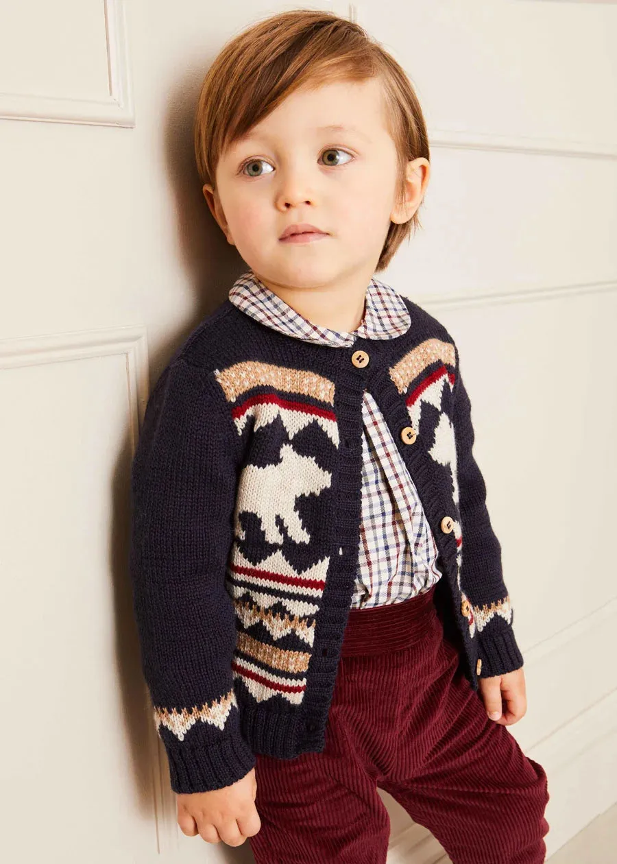 Corduroy Trousers in Burgundy (18mths-4yrs)