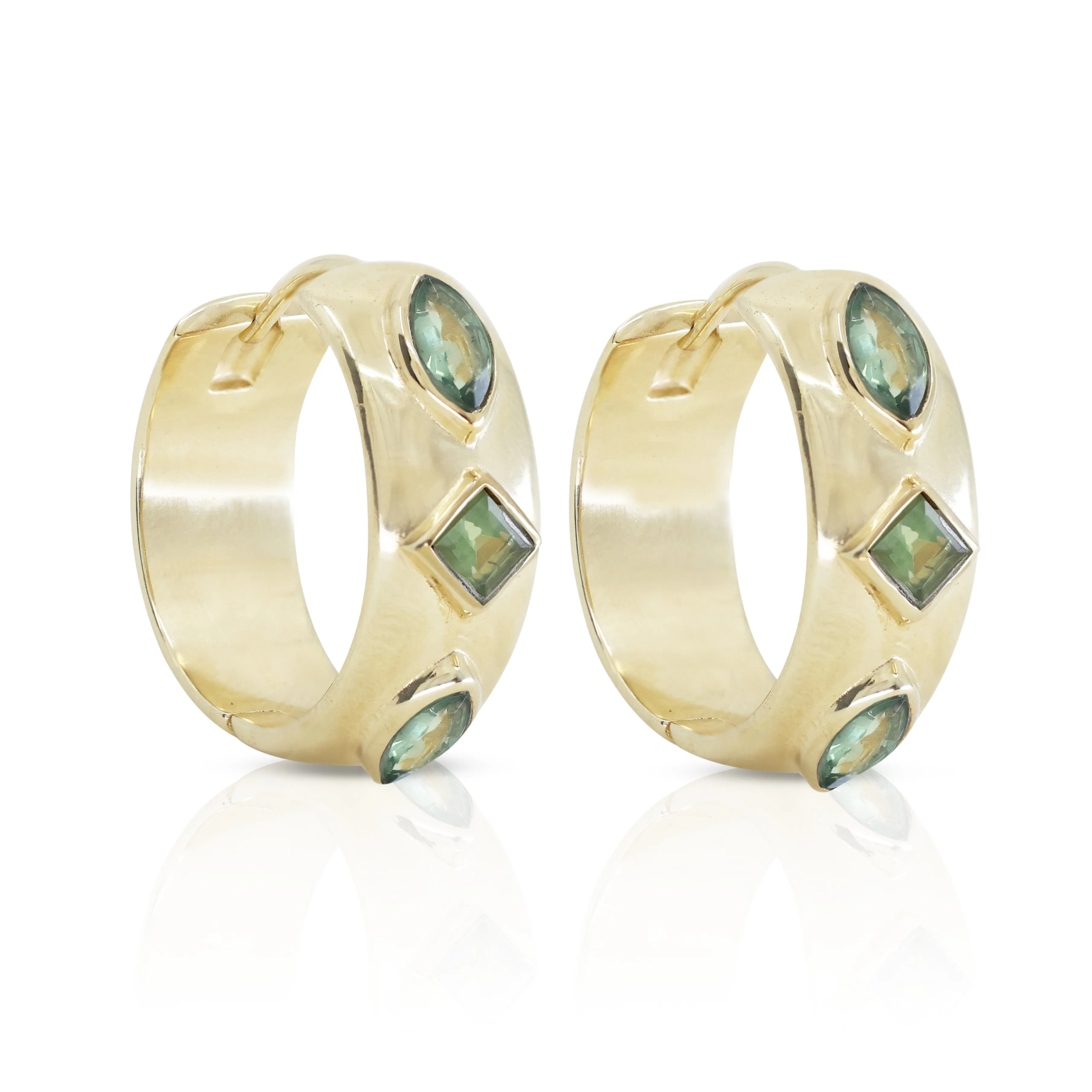 Coronet Apatite Gold Hoops