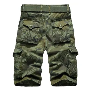 Cotton camouflage tooling shorts male more relaxed pocket pants