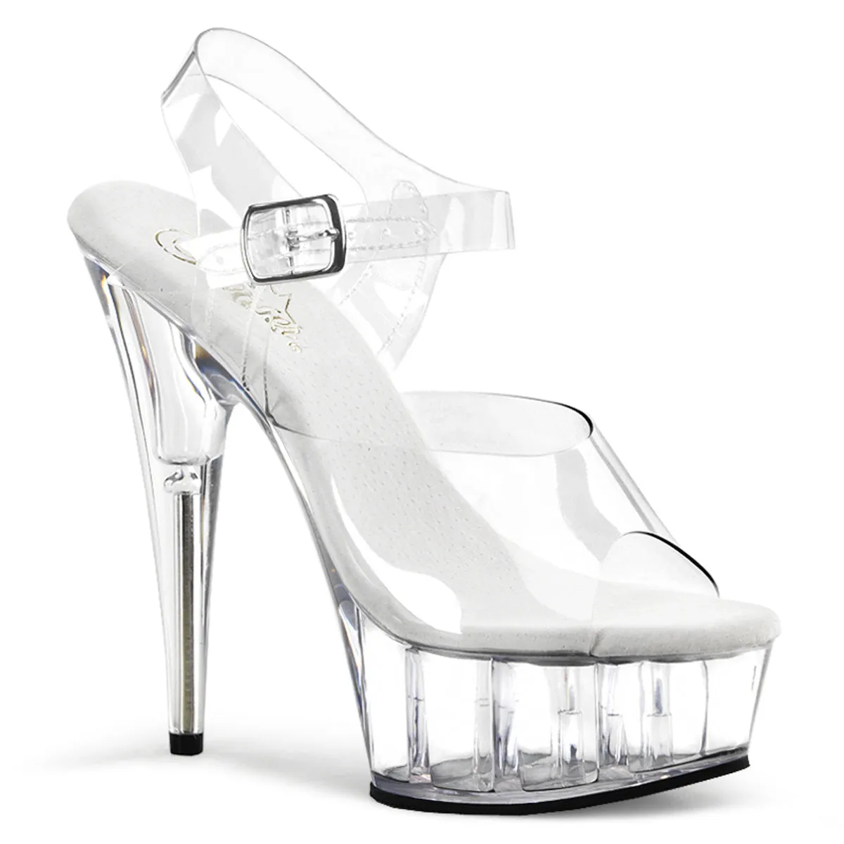 DELIGHT-608 Clear Heel Pole Dancing Fitness Shoes