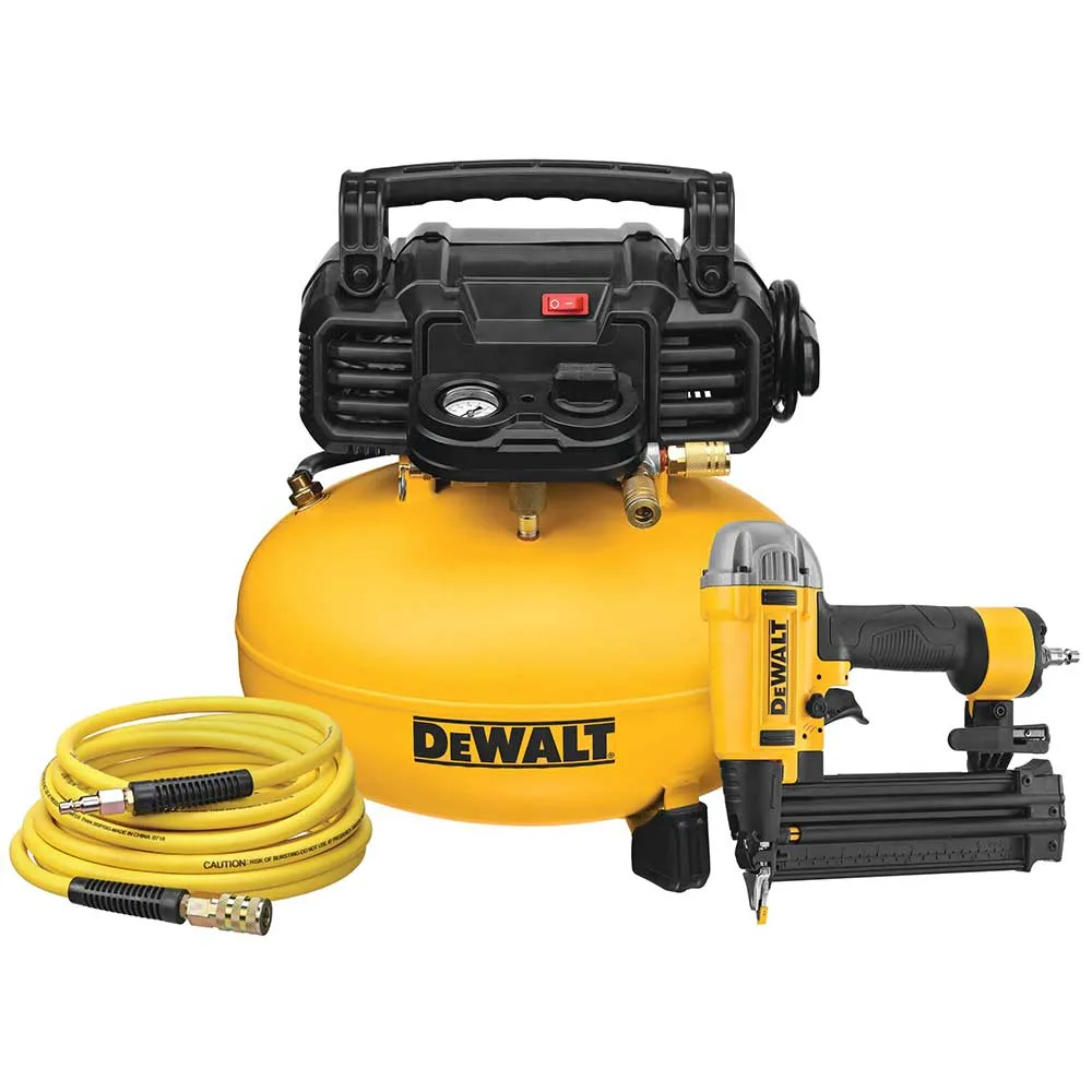 DeWALT DWFP1KIT 165 PSI 18 Gauge 2-1/8" Pneumatic Nailer w/Compressor Combo Kit