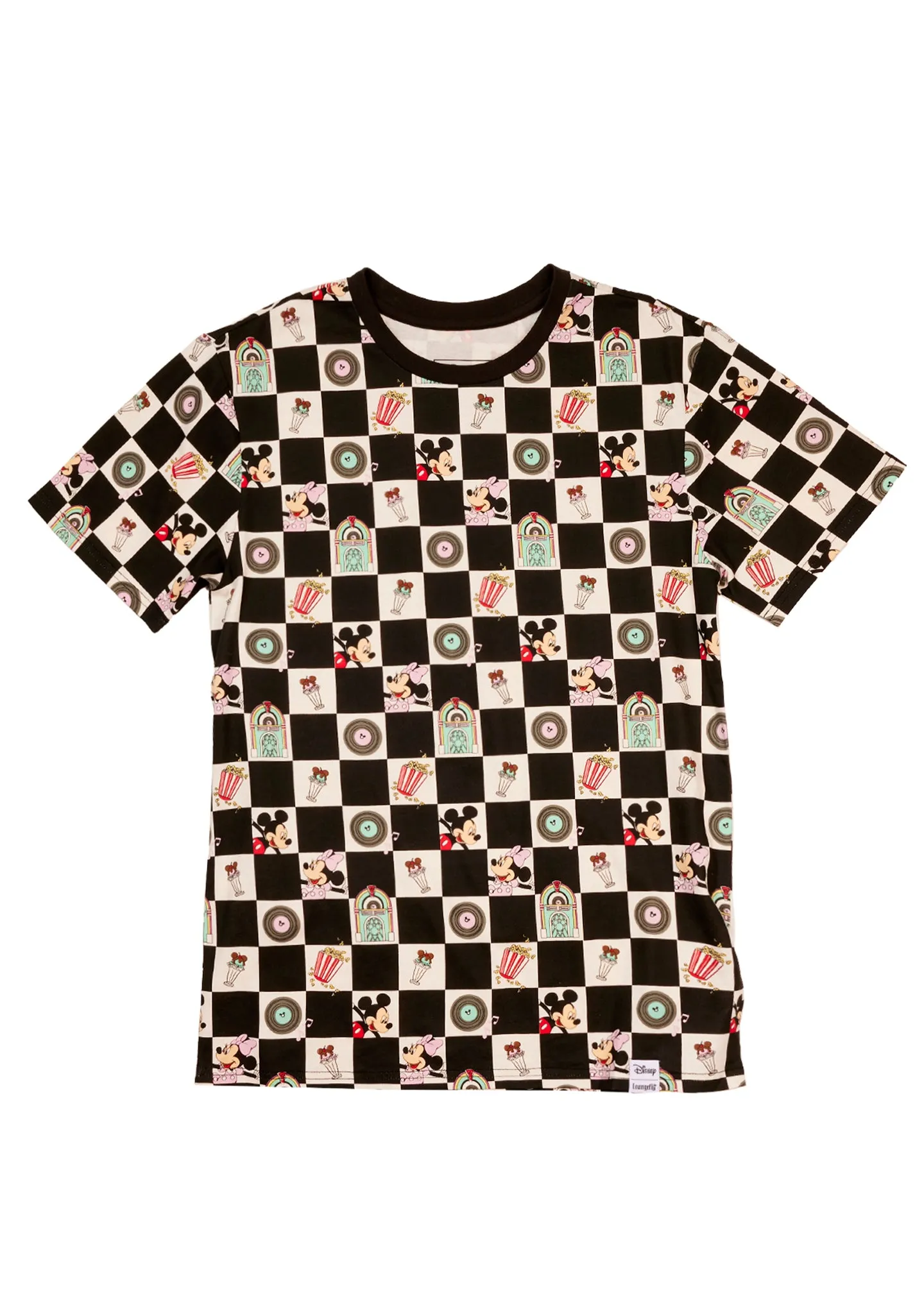 Disney Mickey & Minnie Date Night Diner Checkered Unisex Tee