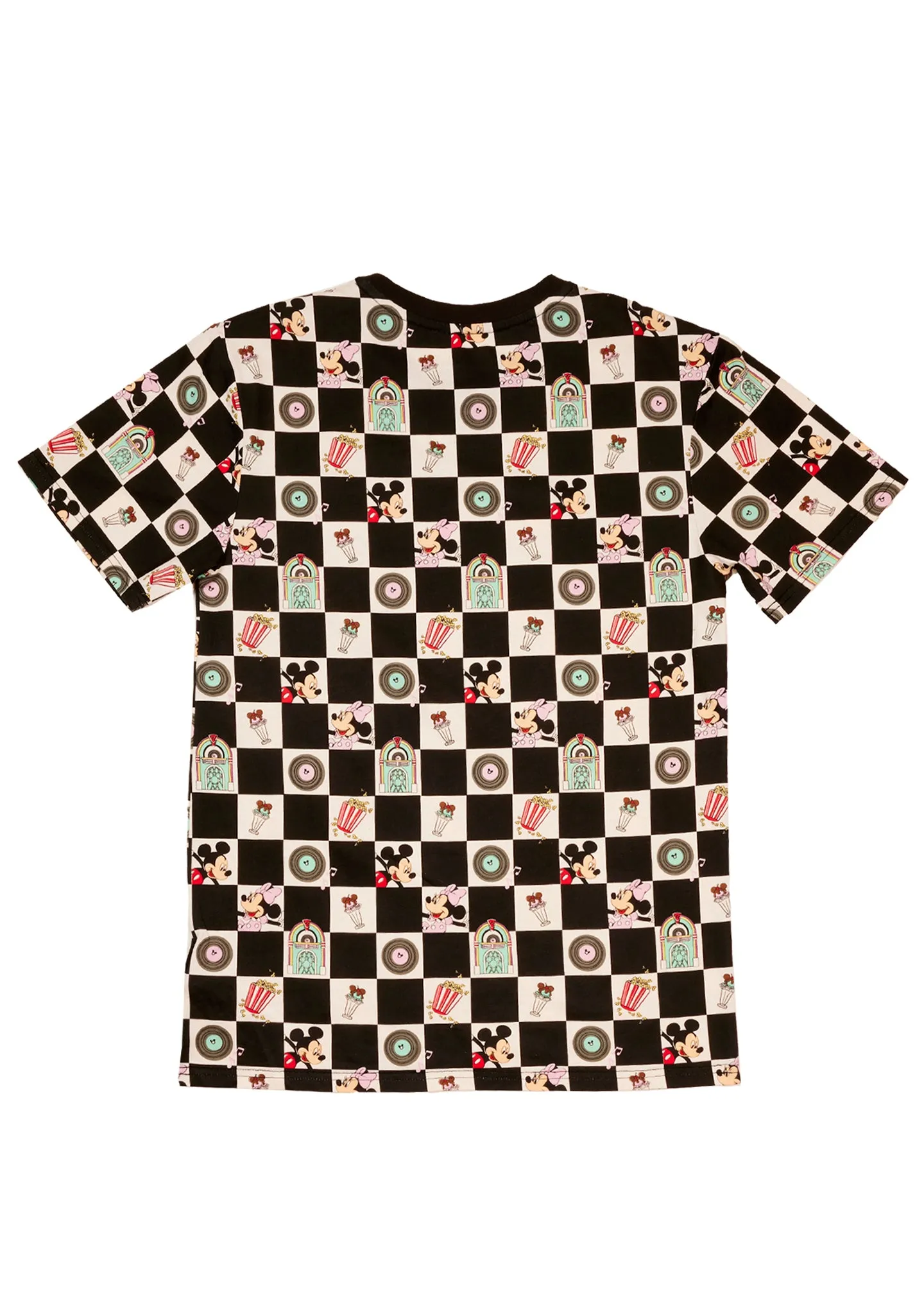 Disney Mickey & Minnie Date Night Diner Checkered Unisex Tee