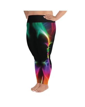 EDM Particle Wave Plus Size Leggings