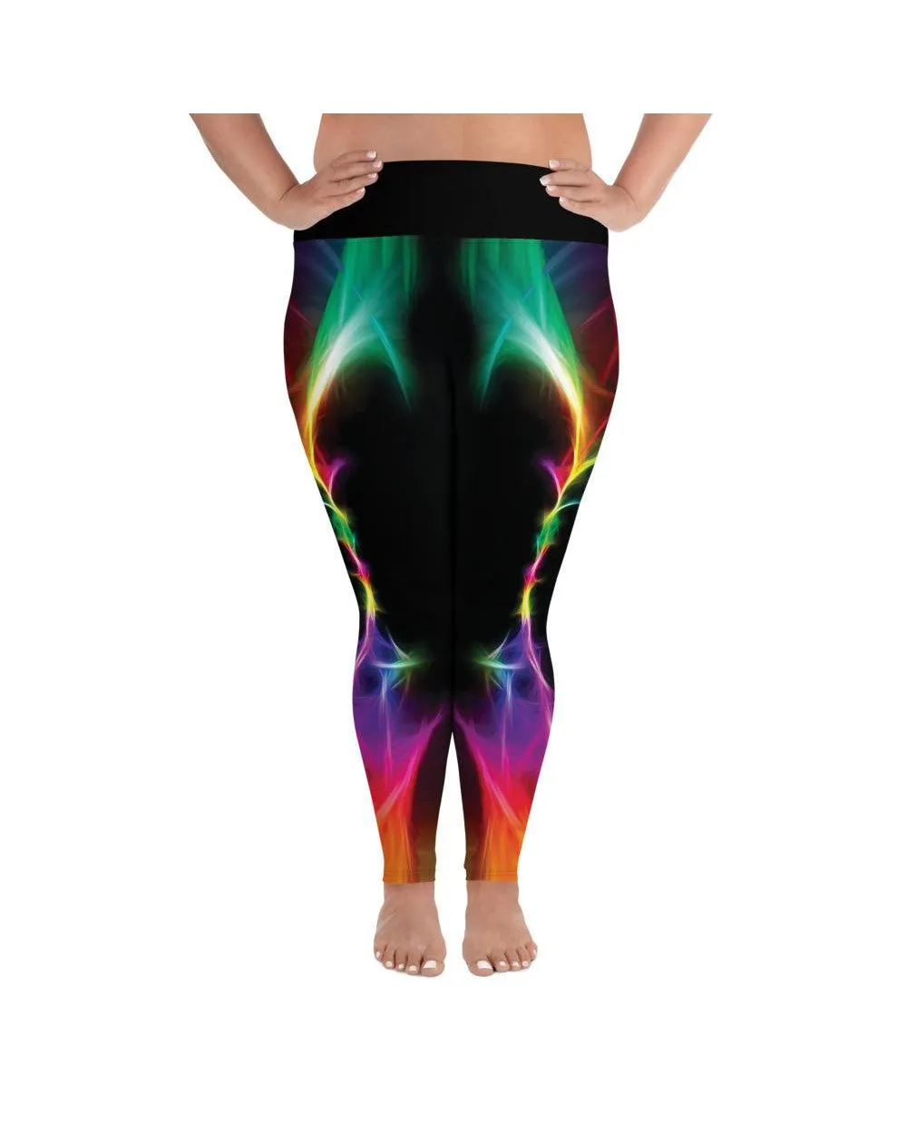 EDM Particle Wave Plus Size Leggings