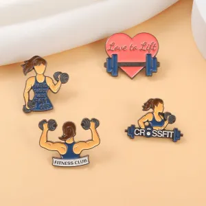 Enamel Pin - Women Fitness