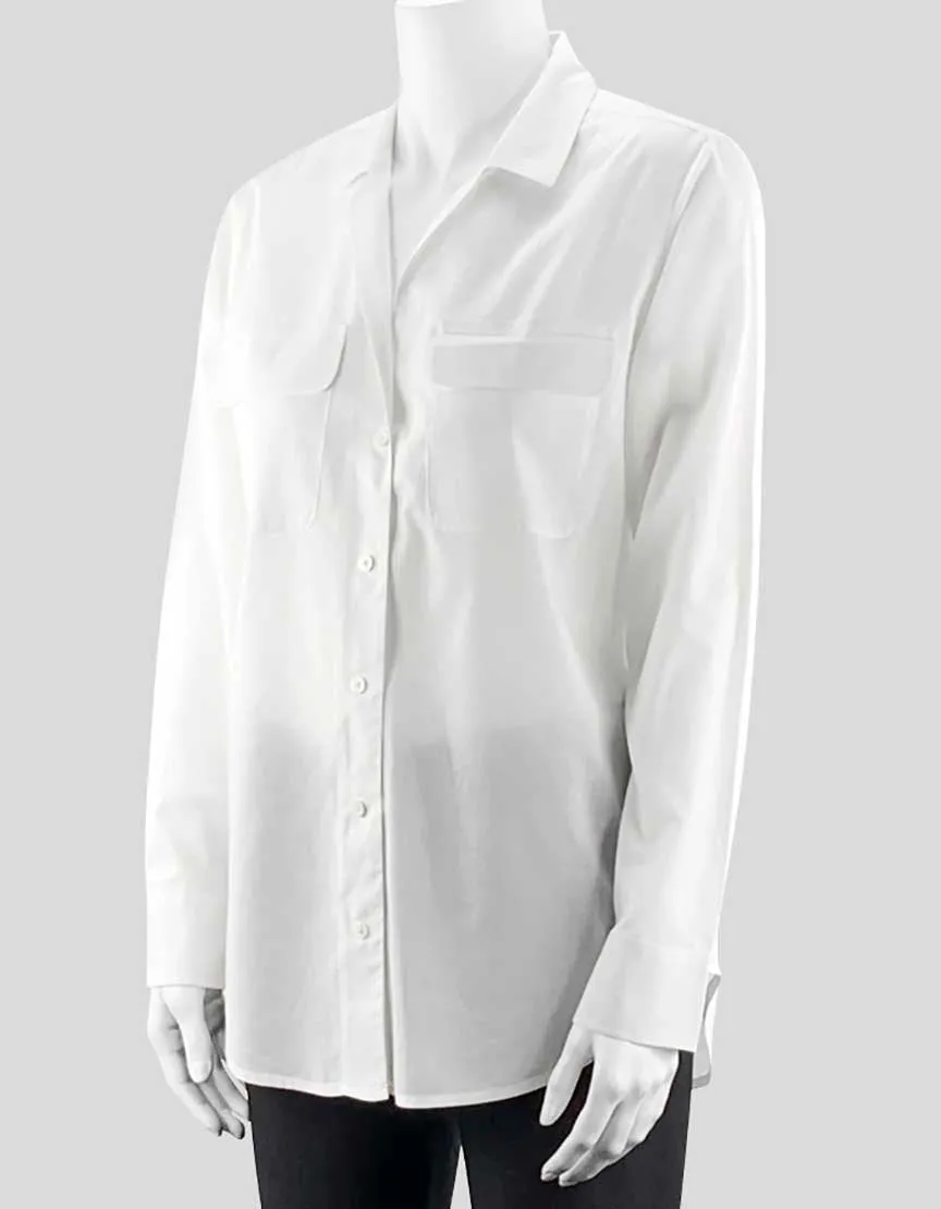 Equipment White Button Down Shirt Small Petite