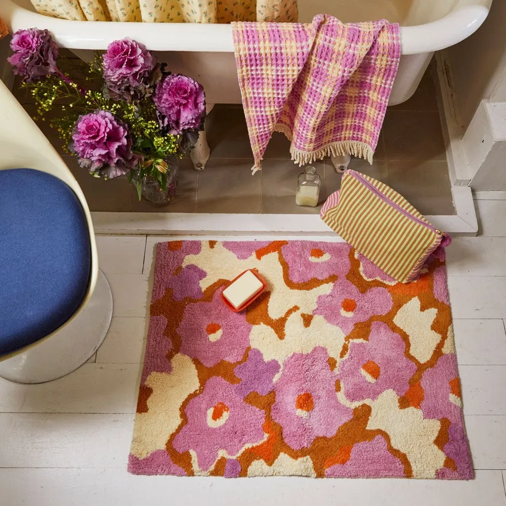 Filton Floral Bath Mat - Musk