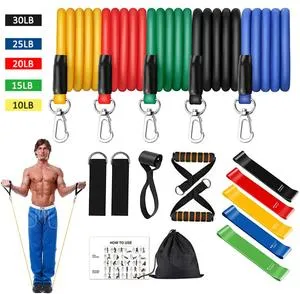 Fitness Resistance Bands 150 Lbs with Door Anchor Muscle Training Rubber Tubes Band Elastic Pull Rope Tension Rope Gym Equipment