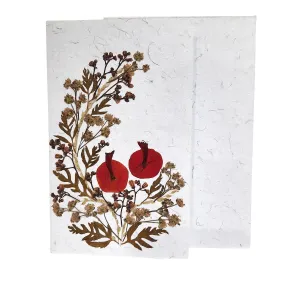 Flower Pressed Handmade Card Intricate Design