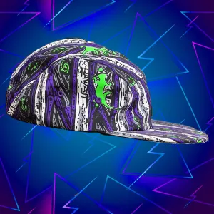 Gecko Purple Stripe 5 Panel Hat