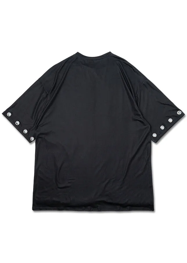 Gloomy Bear Dark Gloomy Ring Black Oversized Tee