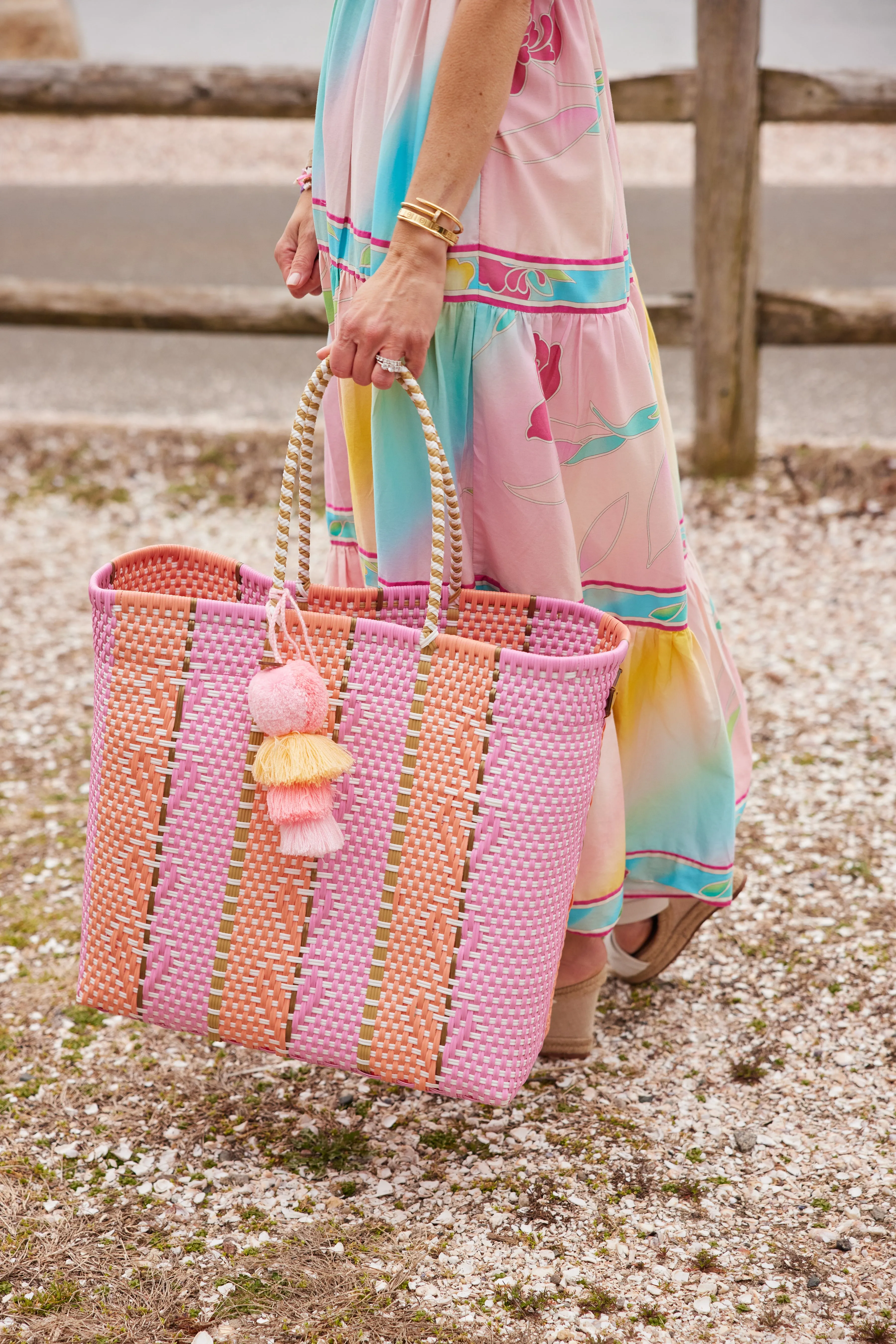 Heart Reflection in Melon / Rose Citron Tote