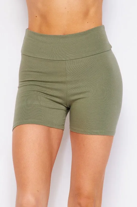 High Waist Knit Bike Short