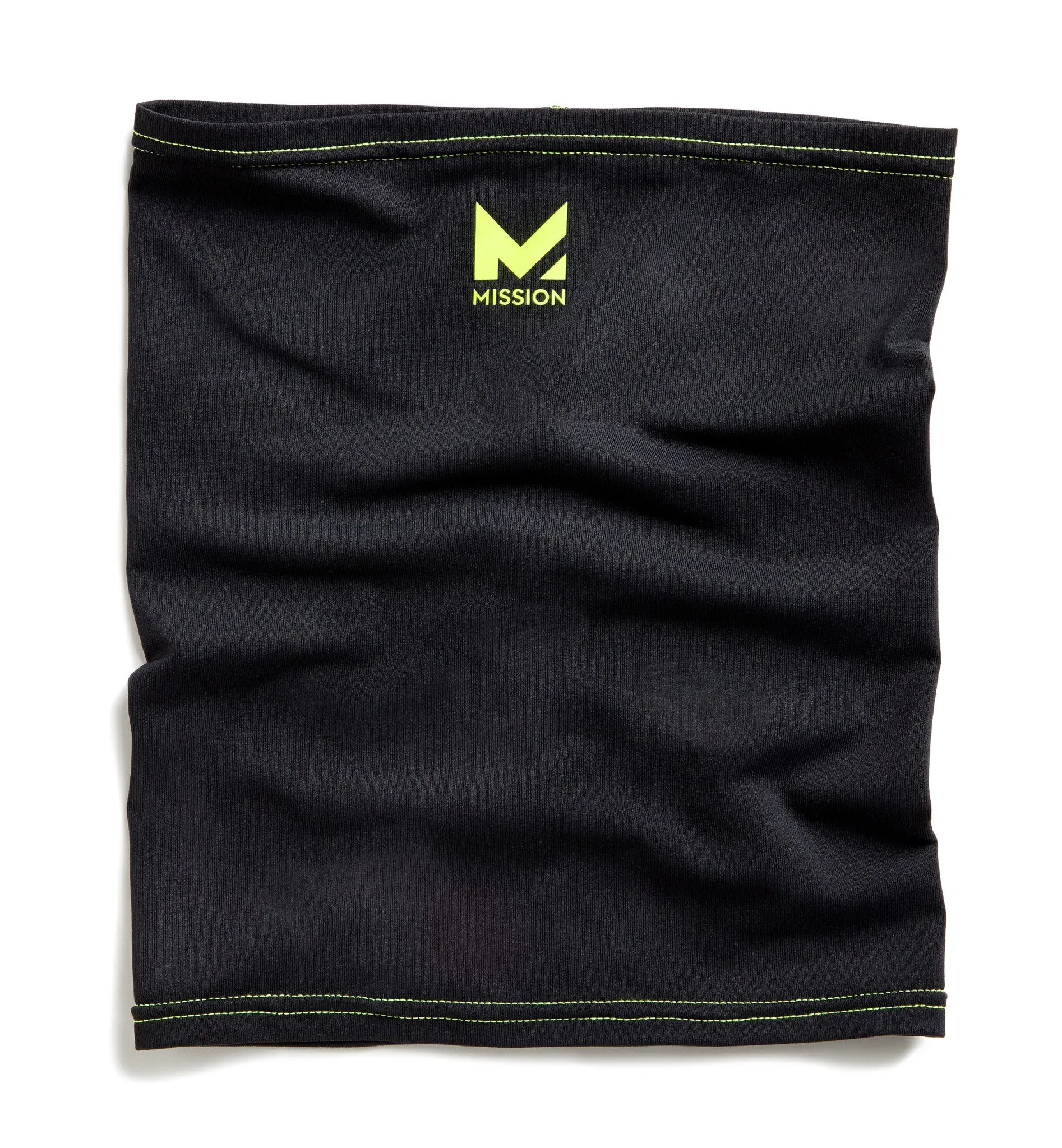 HydroActive Fitness Multi-Cool Neck Gaiter and Headband | Jet Black / Hi Vis Green