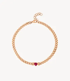 Karen's Ruby Heart Bracelet