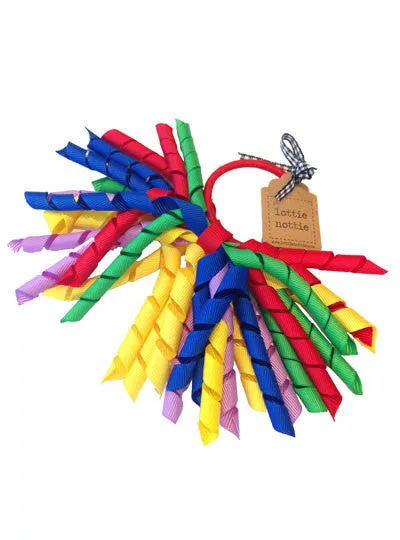 Lottie Nottie Curly Hair Bands- Rainbow