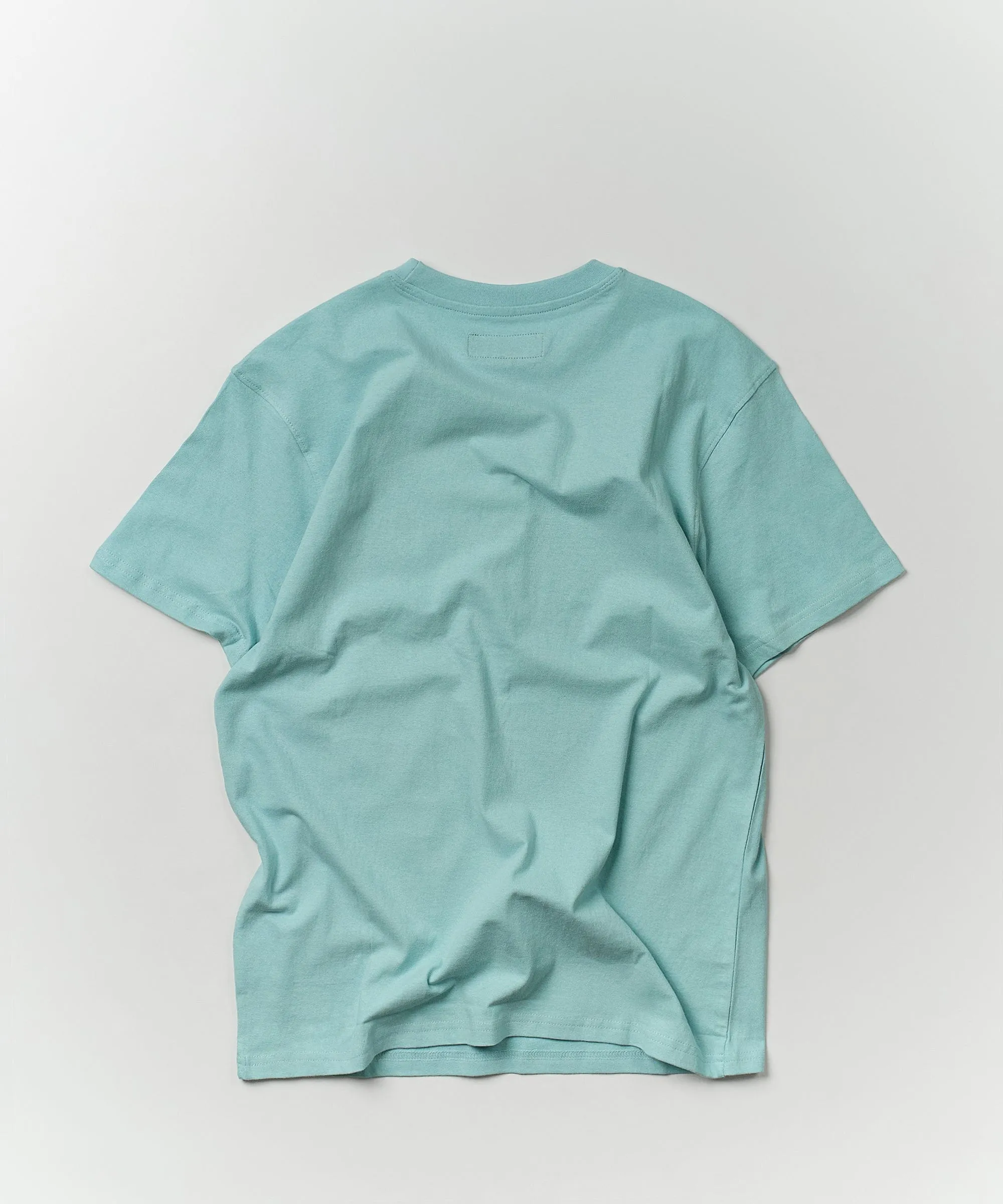 Love All Glitter Print Short Sleeve Tee - Light Blue