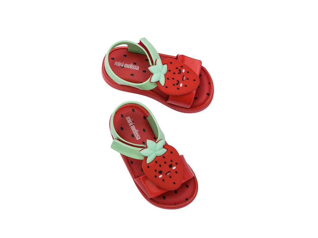 Mini Melissa Jump Fruitland BB Red Sandal With Strawberry Design