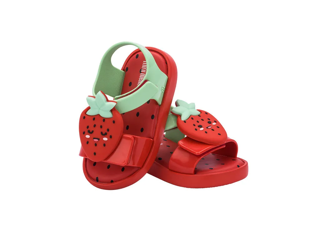 Mini Melissa Jump Fruitland BB Red Sandal With Strawberry Design