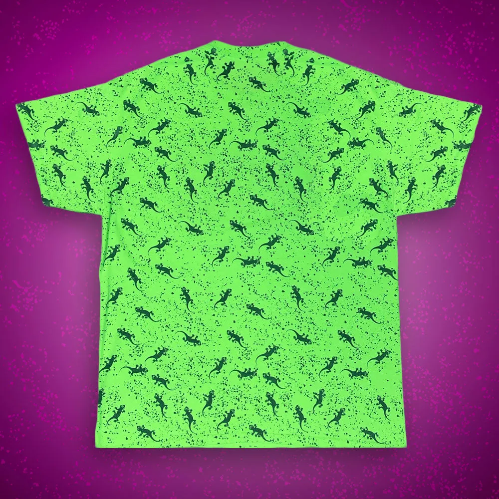 Neon Green Forever Gecko Puffed Lava Tee