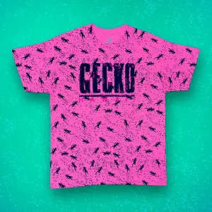 Neon Pink Forever Gecko Puffed Lava Tee